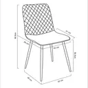 mcc direct Set of 4 Designer Velvet Fabric Dining Chairs Metal Legs Lexi Chairs (Light Blue) image 6