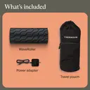 Therabody WaveRoller, Vibrating Roller for Sore Muscles, High-Density Foam, Reduces Muscle Tension, Black image 2