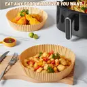 Air Fryer Parchment Paper Liners, Non-Stick Precut Circle for Easy Cleanup, Disposable Basket Inserts, Mess-Free Cooking​
100pcs 20cm image 2