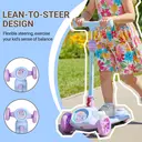Neuleb Kick Scooter for Kids, 3 Wheel Adjustable Height, Lean-to-Steer, Widen Anti-Slip Deck, Light Up Flashing Wheels, Toddler Scooter for Boys Girls Ages 3-10, Outdoor Indoor Sport Toy Birthday Gift image 3