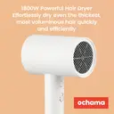 ochama Ionic Hair Dryer – 1800W Powerful Blow Dryer, Quick Drying and Hair Care, Suitable Hair Dryer for Home and Dormitory image 1