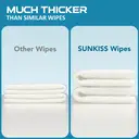 SUNKISS TrustPlus Bathing Wipes with Aloe, Extra Thick 8"x12" Body Cleansing Wipes for Adults Sensitive Skin, Camping, Travelling, Gym, Caring, 40 Count image 2
