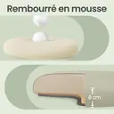 Ochama x SONGMICS Chaise de bureau ergonomique, fauteuil pivotant avec dossier, soutien lombaire et appui-tête, fonction bascule, assise large de 53 cm, beige image 7