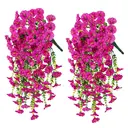 Yuejia Lot de 4 bouquets suspendus de fleurs artificielles en soie liseron rose - 75 cm image 0