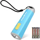 EverBrite Mini LED Kids Flashlight - Lightweight (46g) Torch with Soft Yellow Light for Reading, Camping, and Emergencies - Gift for Children, Blue image 0