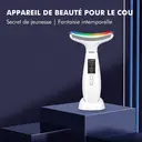 Sunluxy M6 Appareil de massage visage & cou avec 6 modes de soin, micro-courant EMS, vibration sonique, chaleur & froid, luminothérapie LED multicolore image 1