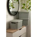 Strata Medium Urban Store Basket with Lid Cool Grey 14L image 4