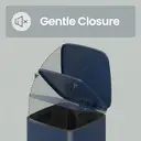 SONGMICSHOME  Pedal Trash Can, Stainless Steel Kitchen Bin with Soft Close Lid, Removable Inner Bucket, for Home, Blue image 6