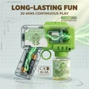 Tokky Dinosaur Bubble Gun for 3-5 Year Olds, 360° Leak-Proof Automatic Bubble Machine Toy, 8 Clog-Resistant Nozzles 1000+ Bubbles Per Minute with DIY Stickers, Summer Outdoor Interactive Birthday Party Gift for Boys and Girls image 7