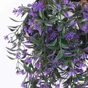 2Pcs 31.49in/80cmArtificial flower wall hanging simulation plant rattan wall hanging indoor wall decoration chlorophytum comosum false flower golden bell willow ceiling decoration(purple) image 7