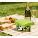 Unique Party Lunch Napkins, Lime Green, 20 Pack image 1