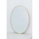 Melodieux Oval Wall Mirror 51x71cm Gold Circle Hanging Wall Mirror Home Decorative Wall Mounted Vanity Mirror for Bathroom Living Room Hallway image 9