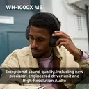 Sony WH1000XM5 Wireless Overhead Noise Cancelling Headphones - Silver image 4