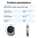 HOCO E150 Liantu Built-in Cable Car AUX Bluetooth Receiver-Lead-gray image 8