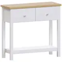 Vida Designs Console Table Arlington 2 Drawers White/Oak Effect image 1
