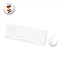Rapoo 9310M Kabelloses Tastatur-Maus-Set, kabelloses Desktop-Set, 2400-DPI-Sensor, bis zu 12 Monate Akkulaufzeit, flaches Aluminium-Design, deutsches Layout für PC & Mac – Weiß image 5