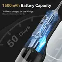 Sunluxy Portable Wireless Water Flosser – 140PSI High-pressure Pulsed Water Stream, 4 Modes, 260ml Detachable Tank, 50-Day Battery Life, Smart Memory Function, Equipped with 3 Types of Nozzles, Lightweight Design for Travel, L5 Black image 3