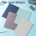 Deli Forest Sound Series Lot de 4 carnets à spirale A5, papier ligné 70g/m² - 80 feuilles/160 pages image 2