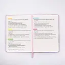 Jubiluu Carnet ligné A5 à couverture rigide en tissu avec marque-page et élastique - Amethyst Dream image 7