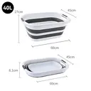 JORDAN&JUDY 40L Foldable Storage Basket with Dual Handles, Solid Design, Space-Saving image 6