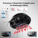 roborock Saros Z70 Aspirateur robot avec fonction de lavage, bras OmniGrip, prise en charge par IA, puissance d'aspiration de 22 000 Pa, ultra-fin de 7,98 cm, support FlexiArm, châssis AdaptiLift, lavage et séchage de la serpillière à l'eau chaude (Argent) image 9