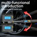 Movecrab Professional Digital Torque Wrench1/2" Drive 6.8-135N.m ±2% High Accuracy LED Display with Nm/in.lb/ft.lb/kg.cm Vibration Sound Light Triple Alarm for Automotive Motorcycle Bike Repair Tool   image 5