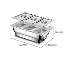 Huacan Réchaud Buffet Isotherme en Acier Inoxydable, Bassine de Service Chauffante Électrique, 1 pièce image 4