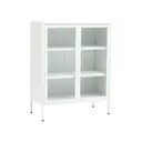 Interiors by Premier Display Cabinet Acier Metal White Short image 0