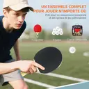 SPORTNOW Set de raquettes de ping-pong, set de tennis de table 4 raquettes + 8 balles + 1 sac, pour amateurs, débutants, experts image 3