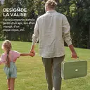 Outsunny Mini barbecue à charbon BBQ portable avec coque de valise barbecue de table pliable pour jardin, camping, pique-nique, dim. 47L x 30l x 28H cm vert image 3