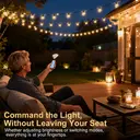 Vivreal G40 Solar LED String Lights - 15m（49FT）， 25+1 LED， Outdoor Solar & USB Garden Lights with Copper & ABS， Dimmable， Replaceable， and Multi-Mode, New Year Sale , Top gift picks image 3