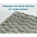 KEVAHOME SET OF 2 PP FAUX RATTAN WASTE BASKET-GREY 10x10x11"H image 9