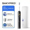 SAKYPRORAL AI Electric Toothbrush with Smart Display for Adults Kids | 150-Day Rechargeable Toothbrush, Real-Time Map |3-Min Timer, Travel Case | Teens Sonic Toothbrush Gift (G5S Black) image 0