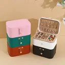 Boîte à Bijoux JORDAN&JUDY à Plusieurs Niveaux - Coffret pour Boucles d’Oreilles, Bagues et Colliers - 2 Couches Rose image 5