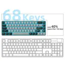 MageGee MK-Box mechanische Gaming-Tastatur im 60%-Format, kabelgebunden, US-QWERTY-Layout, LED-Hintergrundbeleuchtung, kompakte Mini-Tastatur mit 68 Tasten, Tastenschalter in Blau, für Windows, Laptop, PC und Mac – Grau/Schwarz image 3