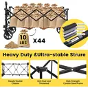 Sekey XXXL Bolderkar, opvouwbaar, 300 l, 200 kg belastbaar, opvouwbare bolderkar, 17 x 10 cm, extra brede banden, voor alle terreinen, gepatenteerd inklapbaar uit vier richtingen, XXXL-Super 4013, Diepzwart image 4