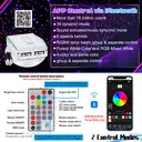 Kit d’Éclairage de Plafond Starlight Voiture 4 Couleurs 12W 1000pcs*0.02in*9.8ft avec Application & Télécommande RF, Fibres Optiques RGBW pour Toit Étoilé, Moteur 4 Ports à Effet Sonore pour Décoration Auto / Maison image 5