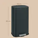 SONGMICSHOME  30L KitchenRubbish Bin with Soft-Close Lid and Inner Bucket, Greenish Gray image 1