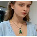 VoxorAI emerald natural chalcedony necklace and pendant for all seasons image 2