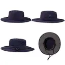 TOP-EX Chapeau anti-UV à bords larges avec arceau amovible et panneau en mesh ventilé bleu foncé - taille M/L image 1