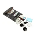 Women Multi Pocket RFID Blocking Crossbody Bag, Small Fashion PU Leather Messenger Travel Organizer Satchel Sling Shoulder Bag (Black) image 3