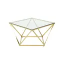 Interiors by Premier Coffee Table Allure Twist Gold Finish/Glass image 0