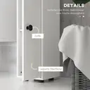 kleankin Badezimmerschrank schmal, Badschrank Hochschrank mit 4 offenen Fächern und Schublade, Toilettenschrank für Wohnzimmer Badezimmer kleine Räume, 20 x 20 x 180 cm Weiß image 5