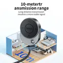 HOCO E150 Liantu Built-in Cable Car AUX Bluetooth Receiver-Lead-gray image 4