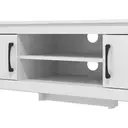 Galano Limestone Wide TV Stand – 150 cm Entertainment Unit for TVs up to 65 Inches – 2-Door Storage Cabinet – White Finish image 5