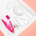 Deli Compass and Ruler Set, Includes Compass and Protractor for Precise Drawing, 1-Pack for School, Office, and Geometry Use,1Pack image 8