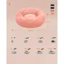 SONGMICS Lit donut et coussin lavable pour animaux rose - 80 cm  image 2