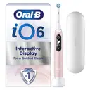 Oral-B iO6 Adult Electric Toothbrush, 1 Toothbrush Head, 5 Modes with Teeth Whitening, UK 2 Pin Plug, Travel Case, Pink Sand image 0
