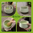 TEANAGOO Matcha Set, 7 Pcs Matcha Kit for Ceremony, Matcha Whisk Set, Ceramic Matcha Bowl, Matcha Tea Set for Making Breakfast/Matcha Latte, Bamboo Matcha Whisk (Chasen), Gift for Matcha Lover, New Year Sale , Top gift picks image 4