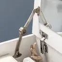 HOMCOM Dressing Table with Flip-up Mirror and Storage Stool, Vanity Table with Drawer and Hidden Compartments for Bedroom, Living Room, White image 8